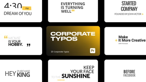 Corporate Typo 01 for Premiere Pro