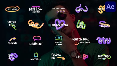 Dynamic Fluid Social Media Call-to-Action Titles Pack