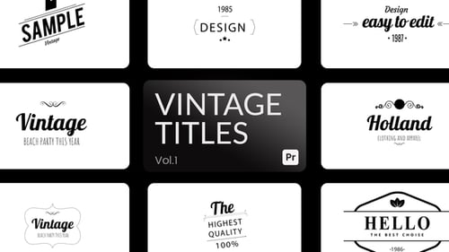 Vintage Title 01 for Premiere Pro