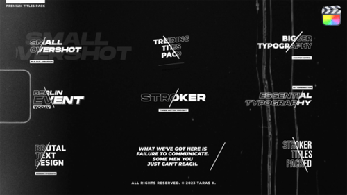 Dynamic Bold Text Titles with Grunge Film Effect