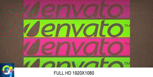 Logotipo colorido Glitchy
