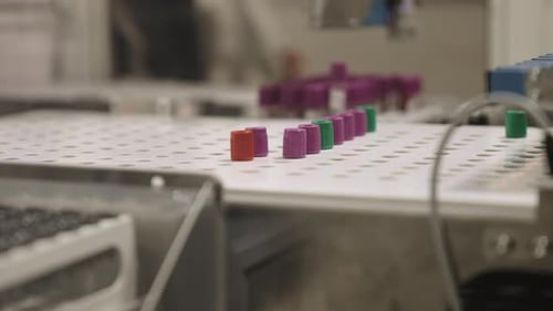 Automated robotic machine working with test tubes