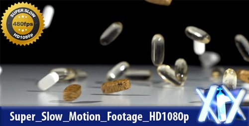 Pills Falling 480fps