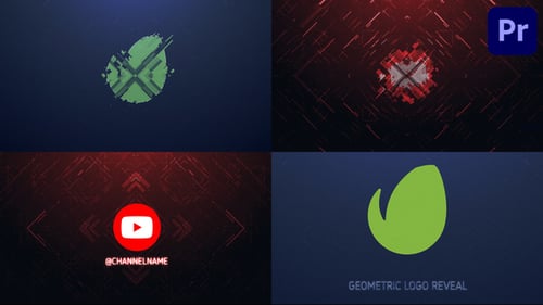 Digital Geometric Logo Reveal and Outro Animation
