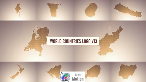 World Countries Logo & Titles V13 - Apple Motion