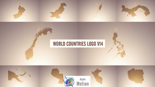 World Countries Logo & Titles V14 - Apple Motion