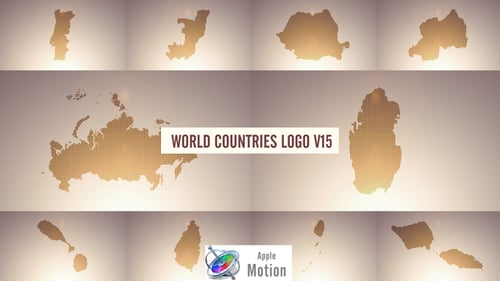 Global Country Maps Logo Reveal and Titles Intro