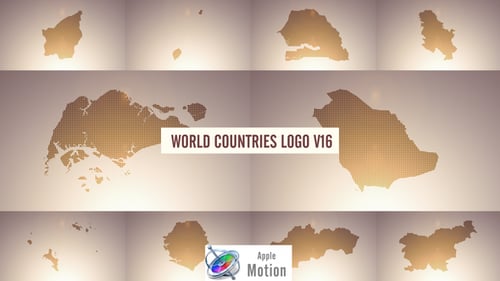 Logo e títulos de países do mundo V16 - Apple Motion
