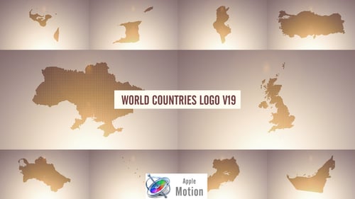 Animated World Countries Map Logo and Title Reveal