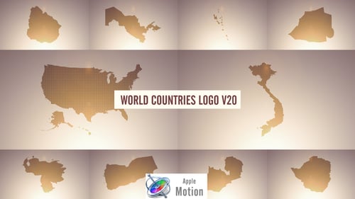 World Countries Logo & Titles V20 - Apple Motion