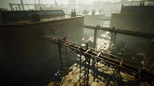 Old Destroyed an Abandoned Factory