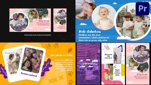 Animated Kids Photo Slideshow with Colorful Fun Transitions