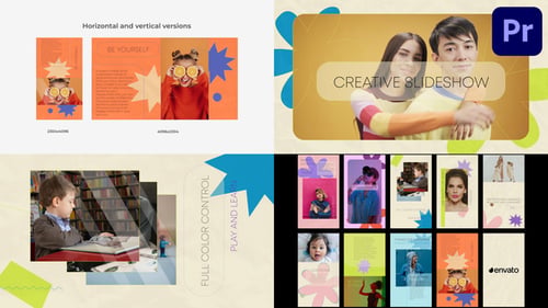 Colorful Slideshow with Dynamic Modern Shapes