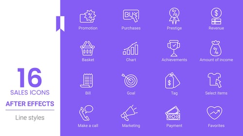 Sale Line Icons Pack