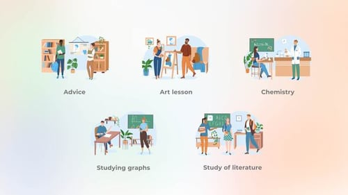 Back to school - Flat concepts