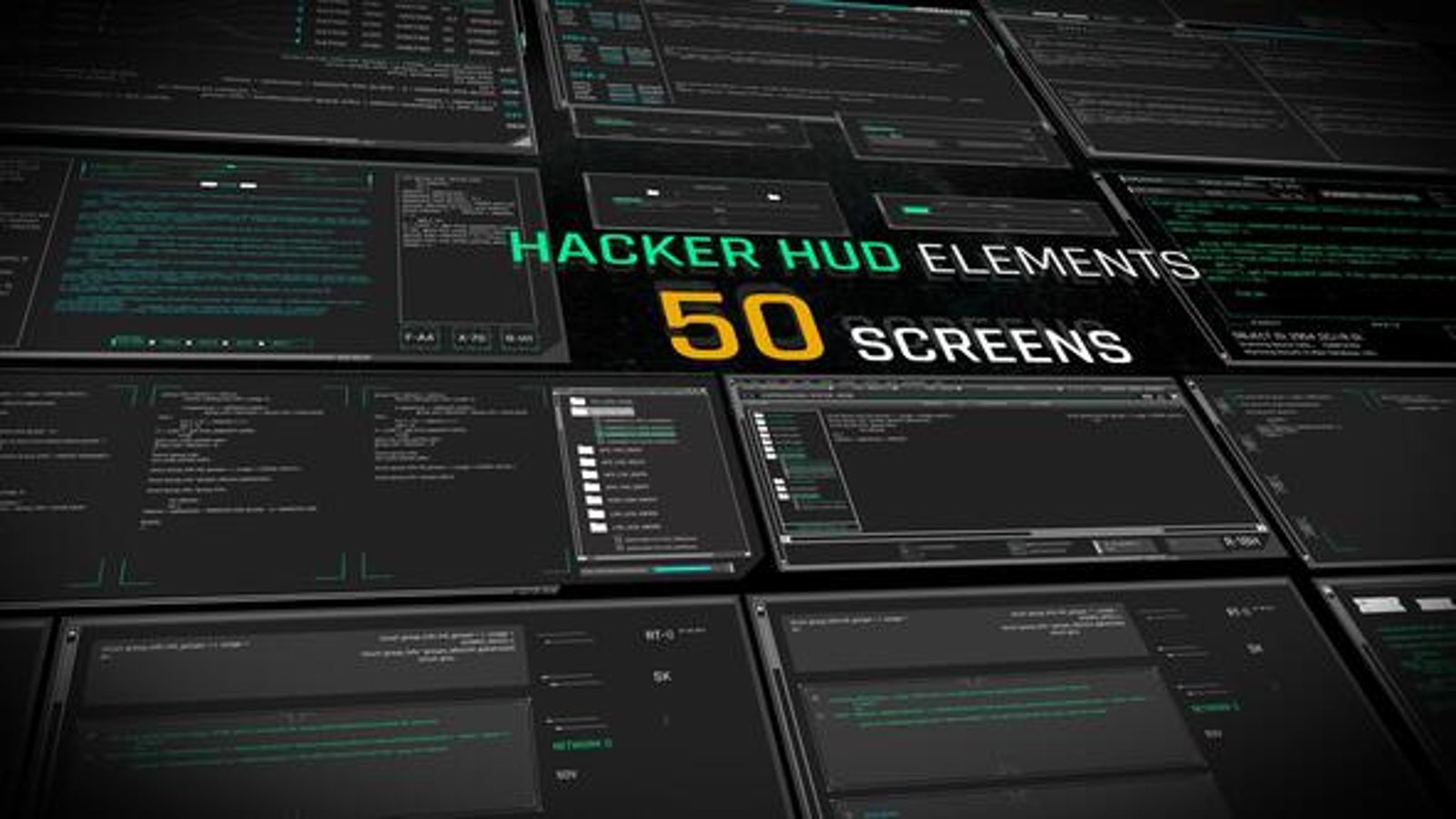 Hacker HUD Elements, Elements ft. hud elements & hacking - Envato