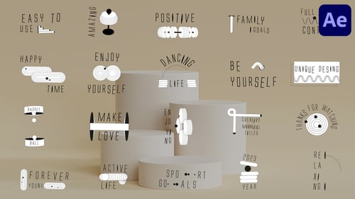 Dynamic Minimalist Text Animations with Geometric Shapes