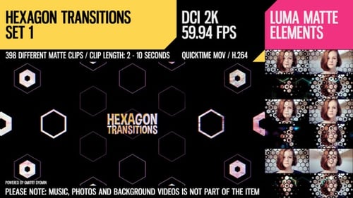 Geometric Hexagon Transitions Pack