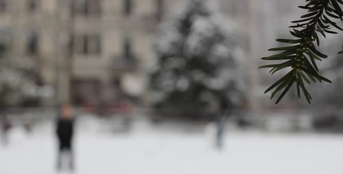 Snowing In The Park City 02