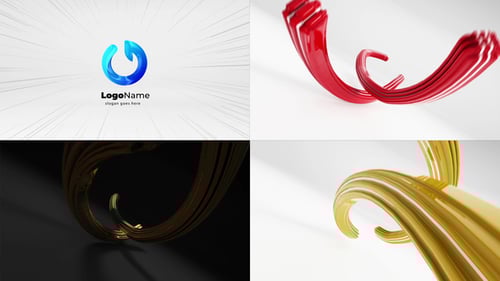 Creative 3D Lines Logo Reveals