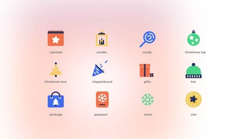 Happy New Year - Flat Icons