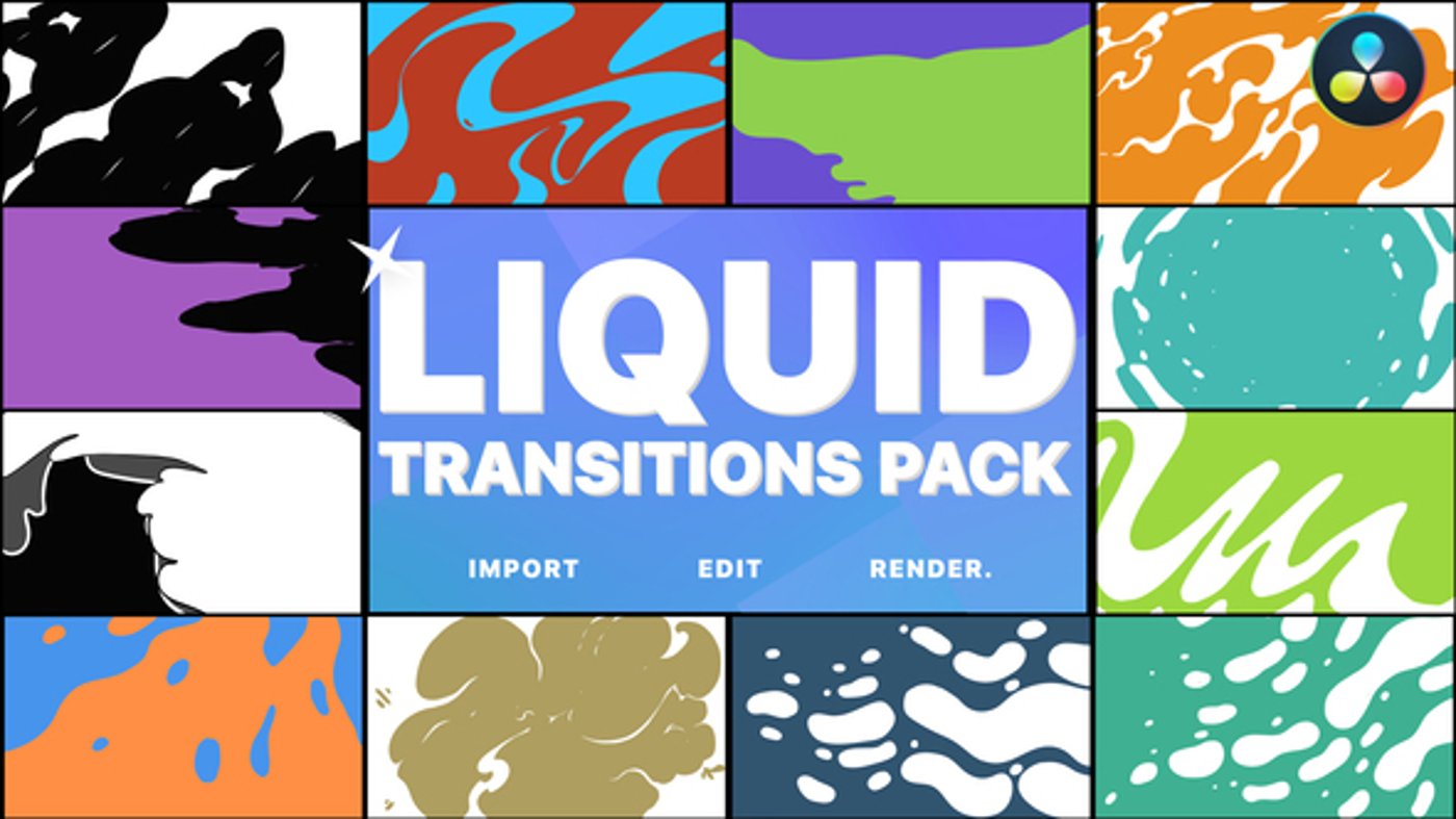Simple Liquid Transitions | DaVinci Resolve, Elements ft. liquid ...