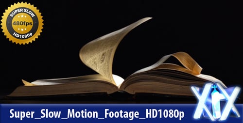 Book Pages Turning in Slow Motion