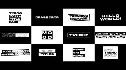 Dynamic Animated Typography Titles Pack for Modern Video Edits