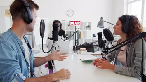 Three Radio Hosts Working Together