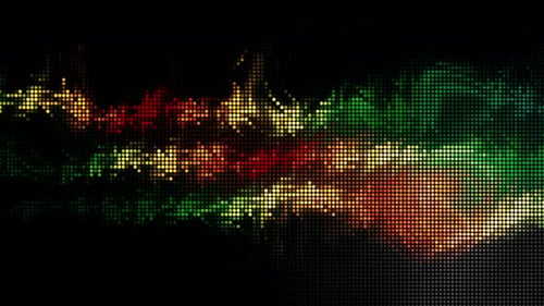 Flux de couleurs vives et d'ondes numériques