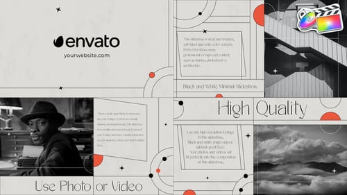 Black and White Minimal Slideshow | FCPX