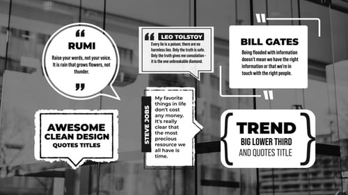 Modern Animated Quote Titles with Dynamic Speech Bubbles