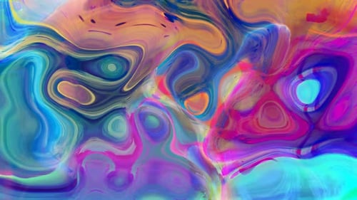 Vibrant Abstract Fluid Color Waves Looping Background