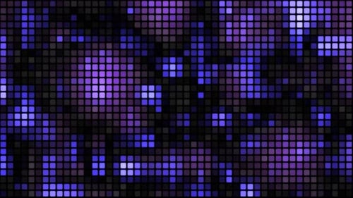 Dynamic Glowing Pixel Grid Digital Display Background