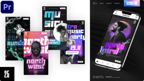 Party Instagram Stories For Premiere Pro
