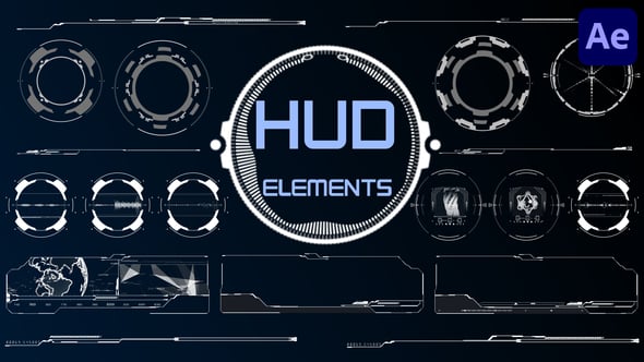 HUD Elements for After Effects, Elements ft. hud circle & hud - Envato