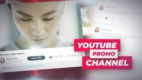 YouTube Channel Promo – 3D Screens with Subscribe Buttons, Comments & Avatars