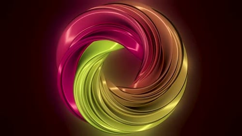 Cycle de lignes ondulées multicolores