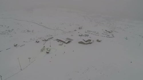 Ski Resort in Snowfall