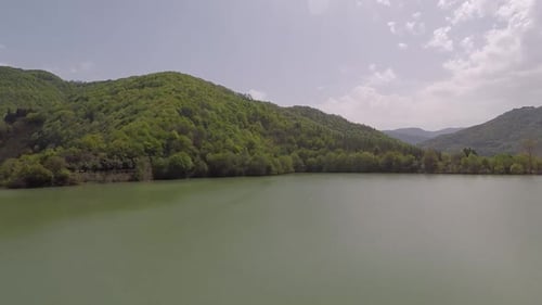Aerial Grünlich Türkis Lake