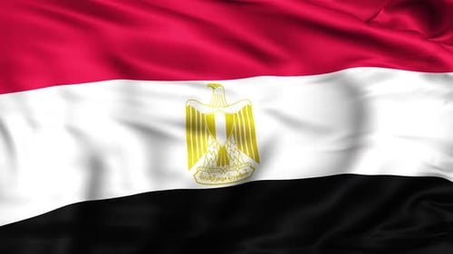 Realistic Waving Flag of Egypt Loop Animation