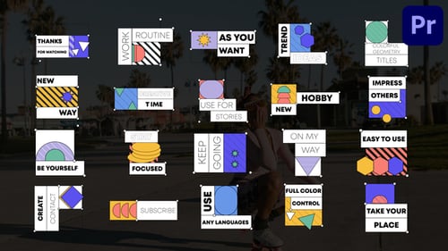 Colorful Geometry Titles for Premiere Pro