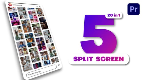 Vertical Multiscreen - 5 Split Screen