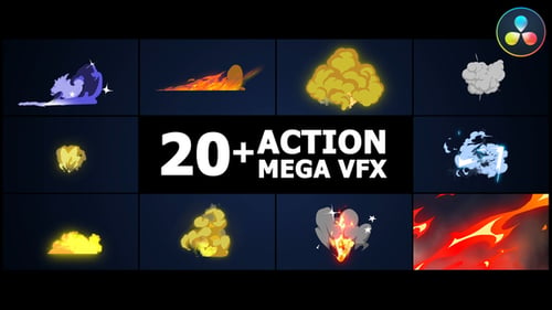 Dynamic Cartoon Action Visual Effects for Video Projects