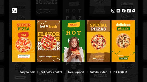 Historias de Instagram sobre pizza