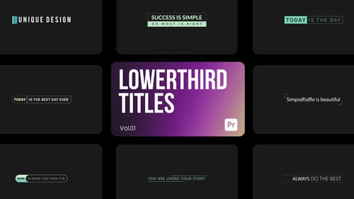 Lowerthird Titles 01 for Premiere Pro