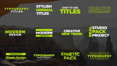 Dynamic Typography Titles Pack for Modern Videos