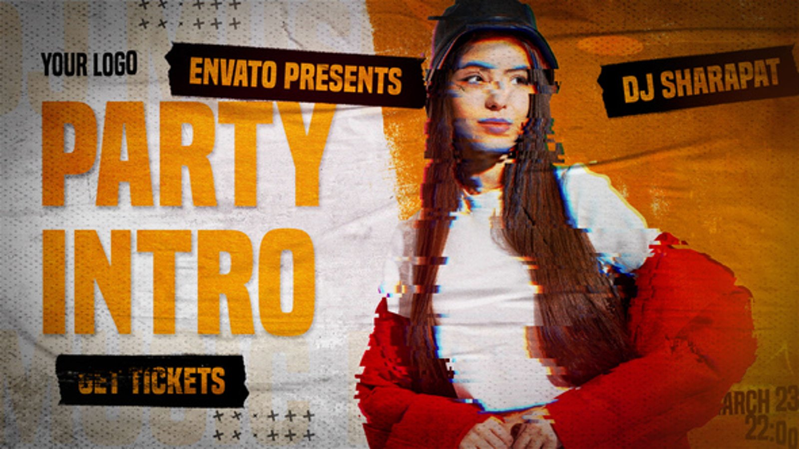 Grunge Glitch Music Party Intro Opener, Openers ft. collage & collage ...