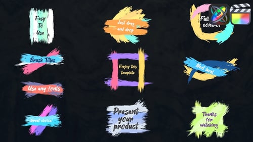 Colorful Brush Strokes Titles for FCPX