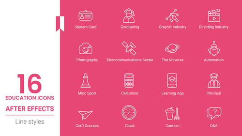 Paquete de Íconos de Education Line